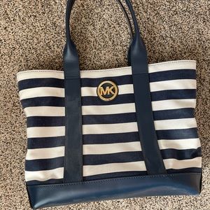 Michael Kors canvas shoulder bag